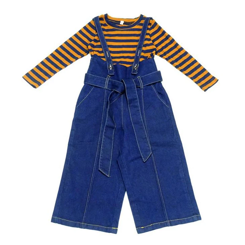 2 шт. детский спортивный костюм из футболки с длинным рукавом и джинсов|children clothing