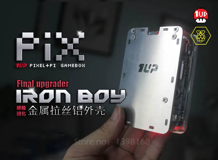 Preise Gebürstet Metall Tasche Mini Raspberry Pi 3 Arcade Spiel Konsole Griff 2,2 Zoll HD IPS LCD /HDMI Out Setzen TV/EISEN JUNGE