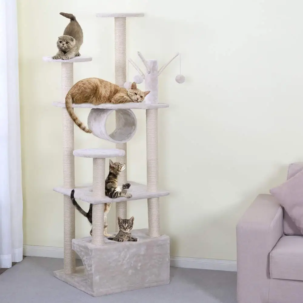 63 &quotкошачье дерево кошачья башня с Когтеточка для котов покрытые когтетками
