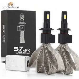 AOTOMONARCH супер яркие H7 LED H4 Автомобильные фары H1 H3 H8 H9 H11 9005 9006 9007 880 881 H27 светодиодный лампы 12 В 8000lm 2pcs FJ