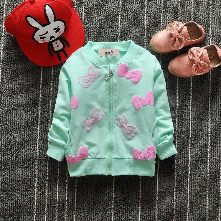 Детская демисезонная хлопковая куртка на молнии с принтом в виде бабочки рост 70 95