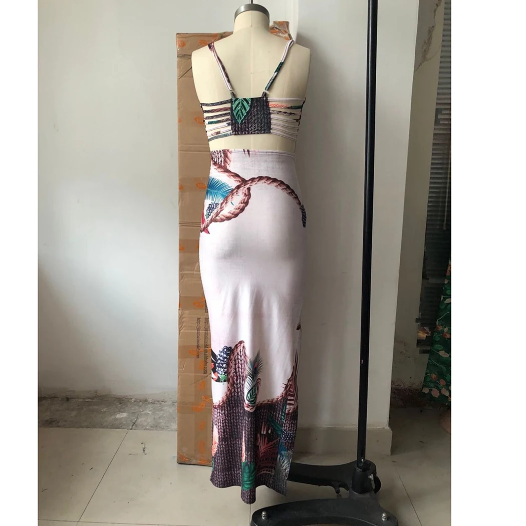 Женское модное платье с принтом перьев павлина на тонких бретельках открытой