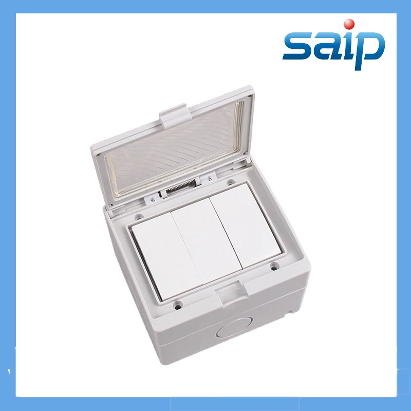 Водонепроницаемый трехкнопочный настенный переключатель/Электрический