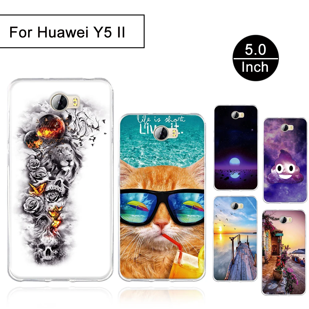Чехол для телефона Huawei Y5 II LYO L21 CUN U29 задняя крышка из ТПУ Honor 5A Мягкие силиконовые