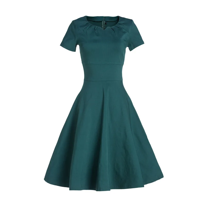 Sea Breeze Brand Summer 2017 new women fashion Brief Solid short sleeve Zippers Empire Big swing Ball Gown party Dress wine Red | Женская