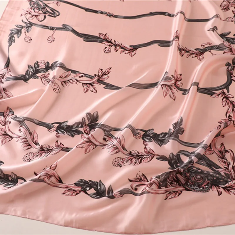 Длинные мягкие пляжные шаль foulard Soie sjaal женский шарф Шелковый шарф люксовый бренд ретро шарфы с цветочным принтом для женщин