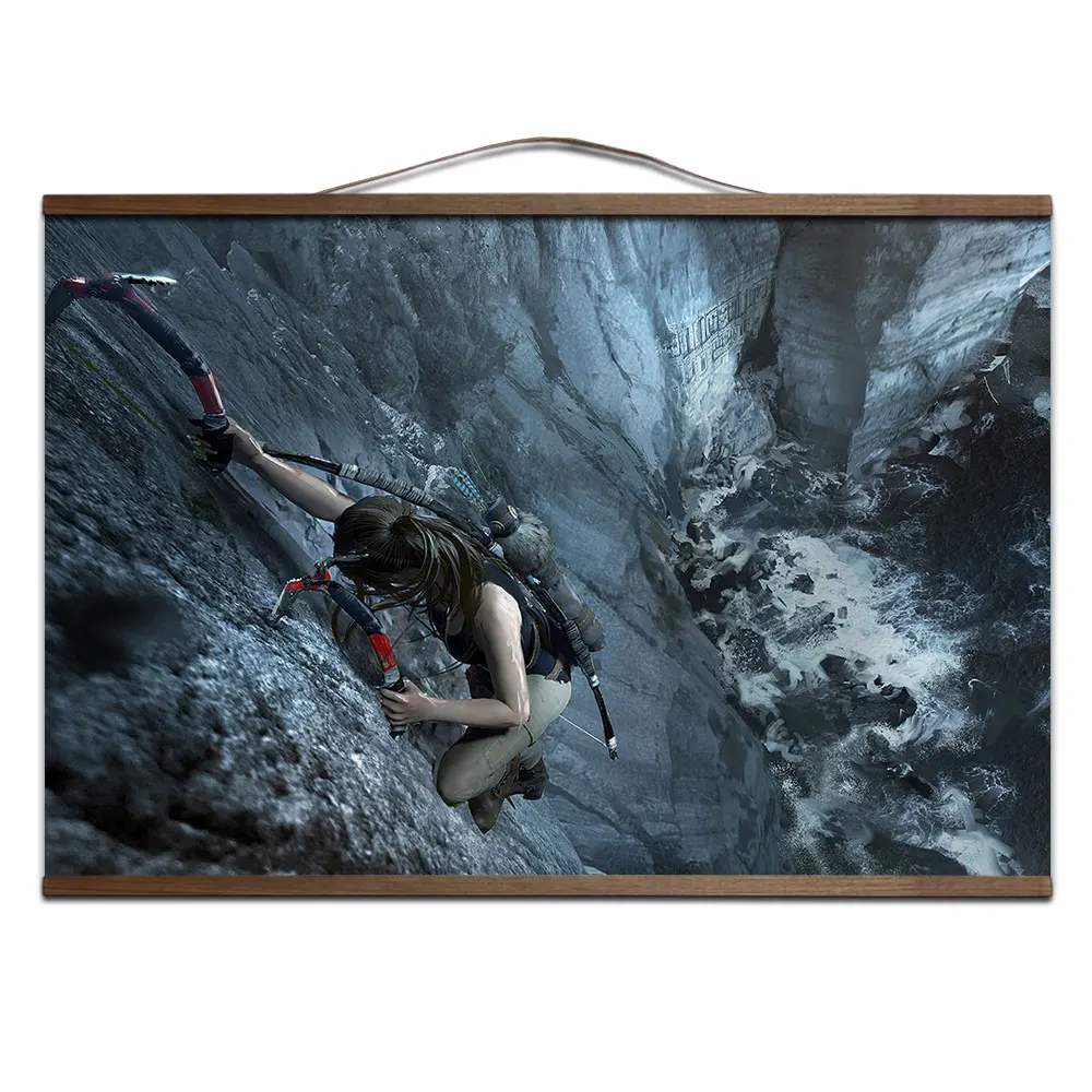 Shadow of the Tomb Raider игровой плакат для HD холст декоративные постеры настенная живопись с твердой деревянной подвеской свиток - Цвет: 5