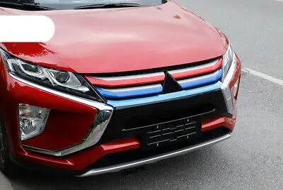 

ABS передняя Центральная решетка гриль крышка отделка 5 шт для Mitsubishi Eclipse Cross 18-19