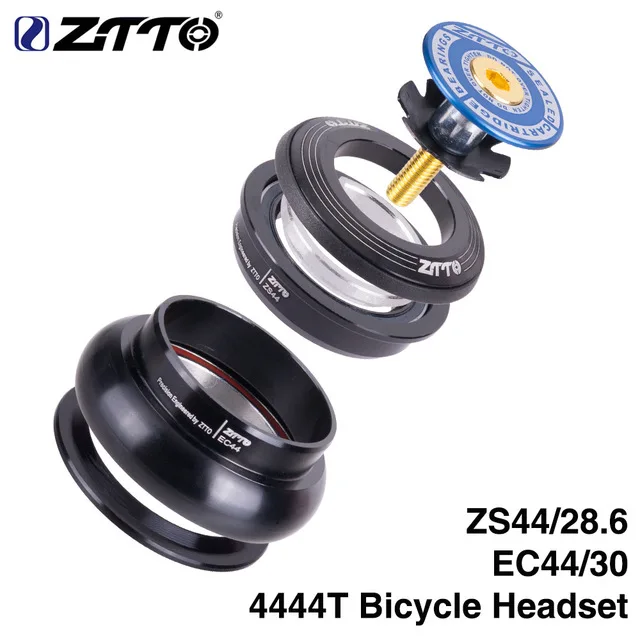 blue Новинка 4444t MTB велосипед дорожный велосипед гарнитура 44 мм ZS44 CNC 1 1/"-1 1/2" 1,5 коническая труба вилка внутренняя резьба EC44 гарнитура дешево - Цвет: blue
