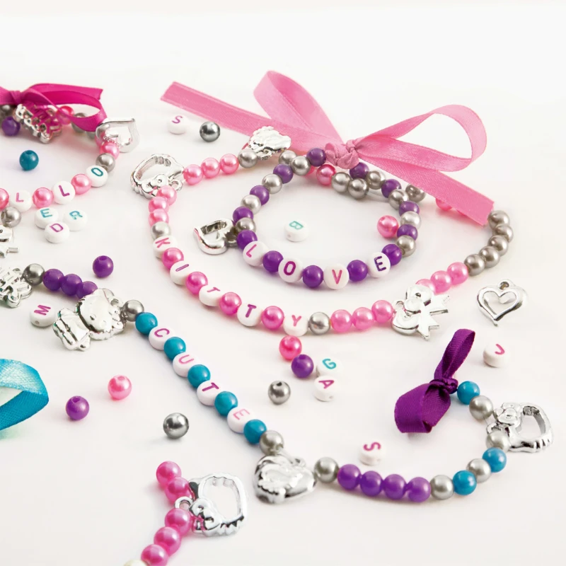 HELLO KITTY personnalise tes bijoux 500 + perles/beads 24 charms tendance Алфавит тренд ювелирные изделия для