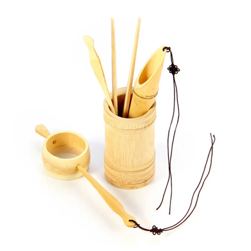 6 шт. чайная церемония набор посуды бамбуковая ложка зажим ситечко Tong | Дом и сад