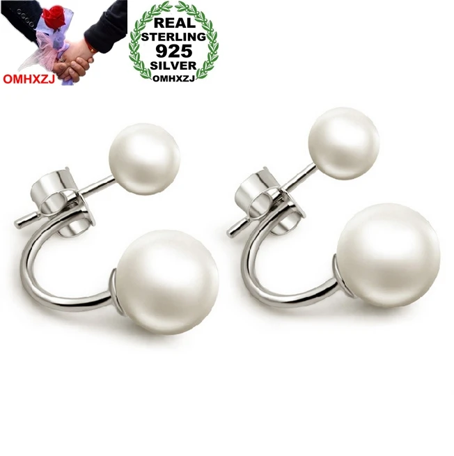 Женские серьги гвоздики из серебра 925 пробы с морским жемчугом|fashion pearls|pearls