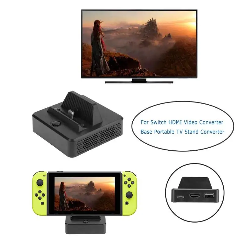 Rend Переключатель консоли видео конвертер портативный мини HDMI ТВ Замена док-станции зарядное устройство для NS