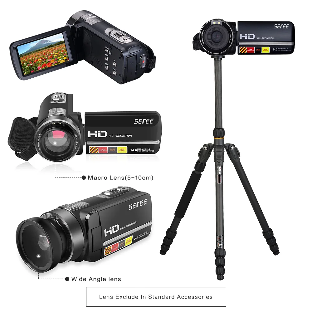 Marvie Ночное видение ИК/ночь Full HD 1080 P цифрового видео Камера фото Сенсорный пульт