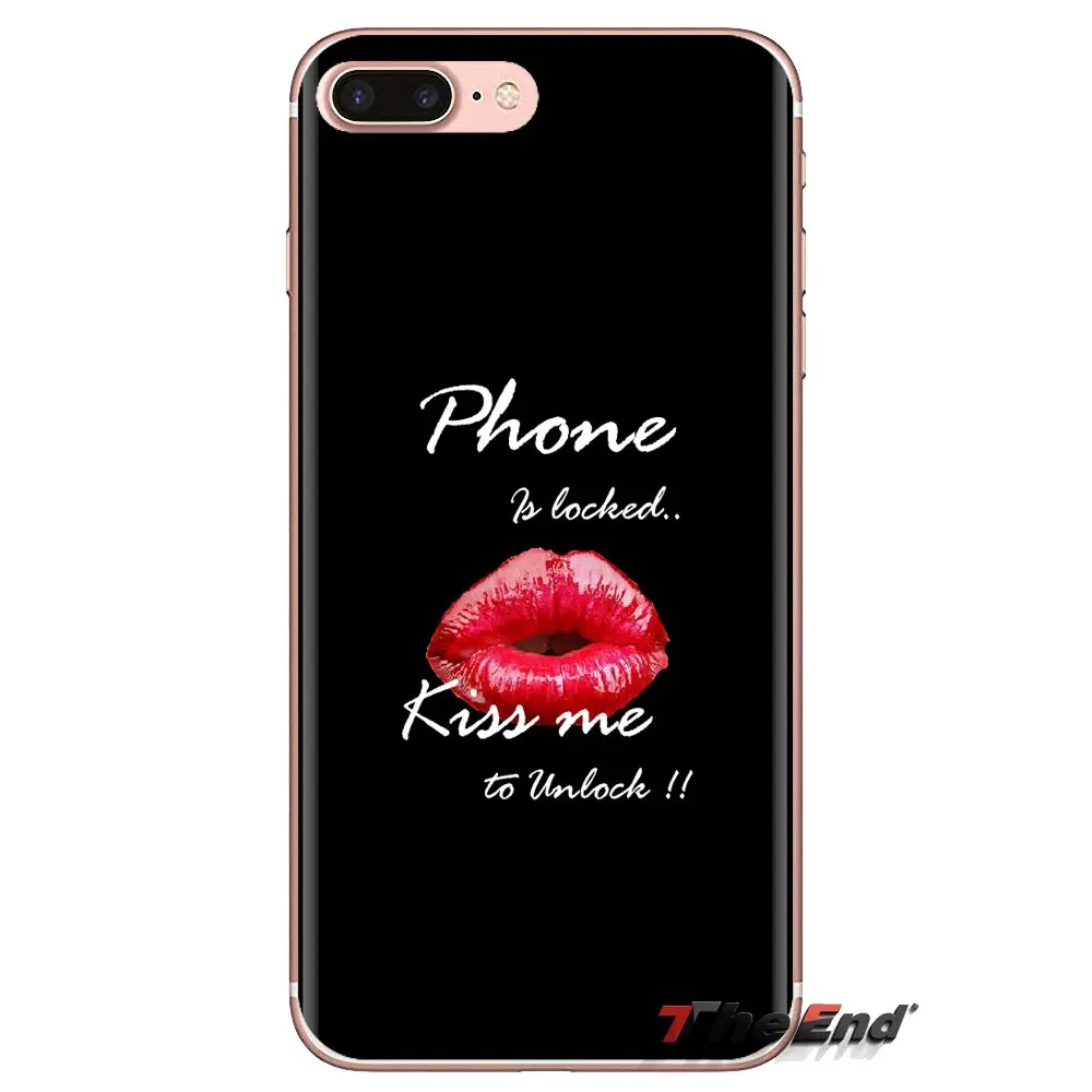 KIss to unlock Locked screen For HTC One U11 U12 X9 M7 M8 A9 M9 M10 E9 Plus Desire 630 530 626 628 816 820 830 Soft Housing Case |