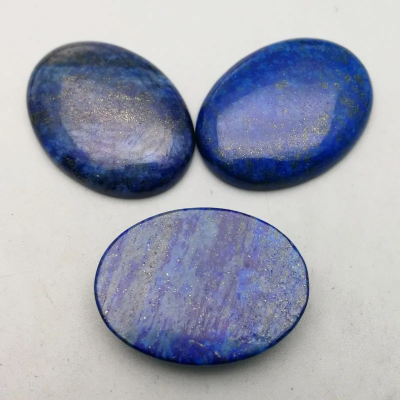 Кабошоны из натурального Lapis lazuli модные высококачественные 30*40 мм Овальные без