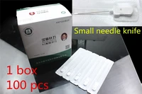 chinese medical sterile disposable small needle knife blade needle acupoint acupuncture needle flat scalp reduce weight slimming