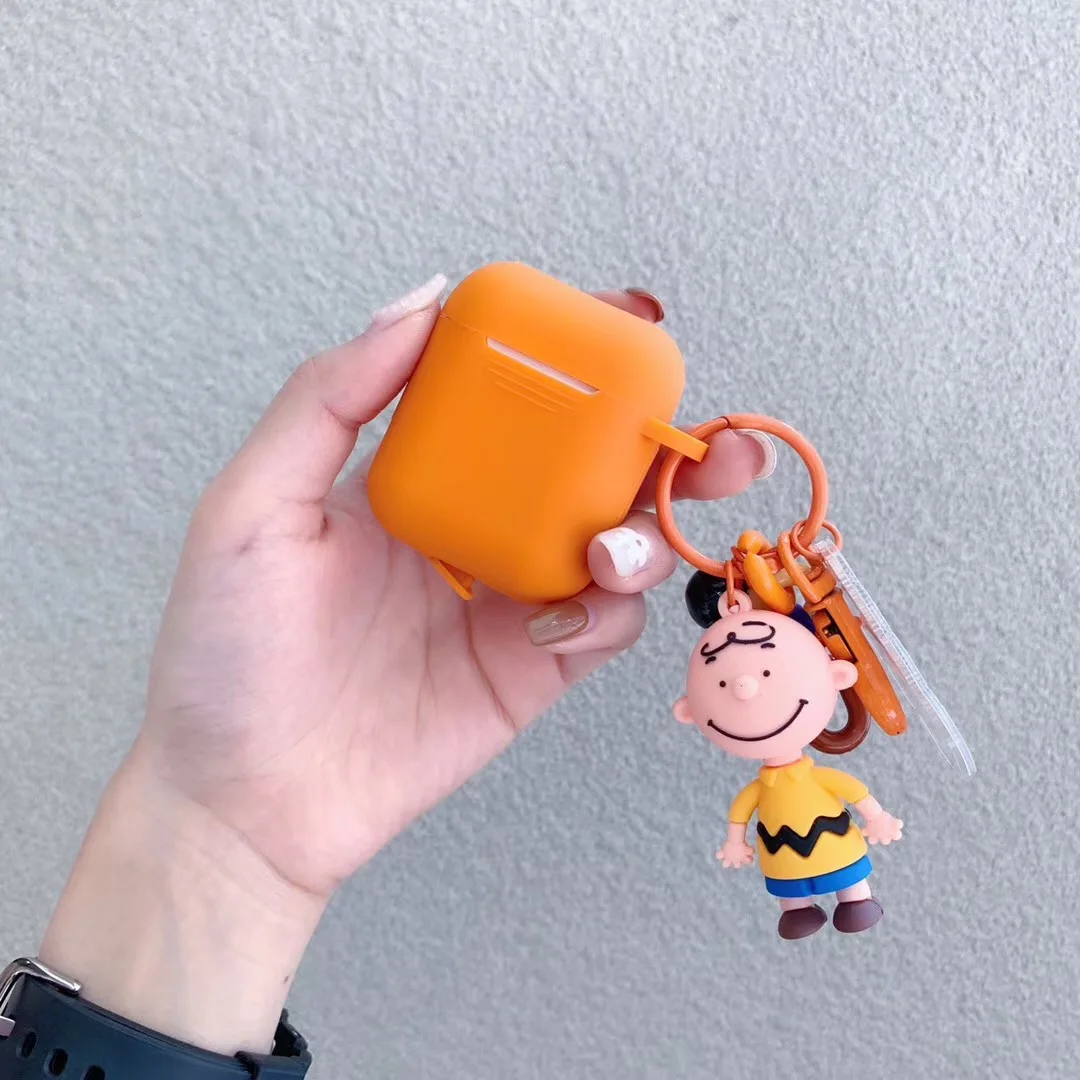 Милый 3D кукла Charlie коричневый брелок силиконовый кабель для наушников наушники