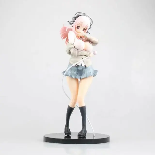 27 см Супер Sonico аниме статуя зимняя Ver ПВХ фигурка 3 вида цветов Сексуальная