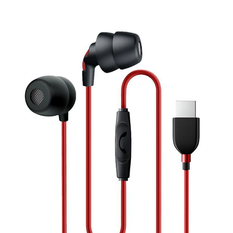 Type-c earphone BR Новейший 3,5 мм провод в уши наушник для сна 3D стерео звук шумоподавление наушники usb type-C гарнитура с микрофоном наушники - Цвет: Type-c earphone BR