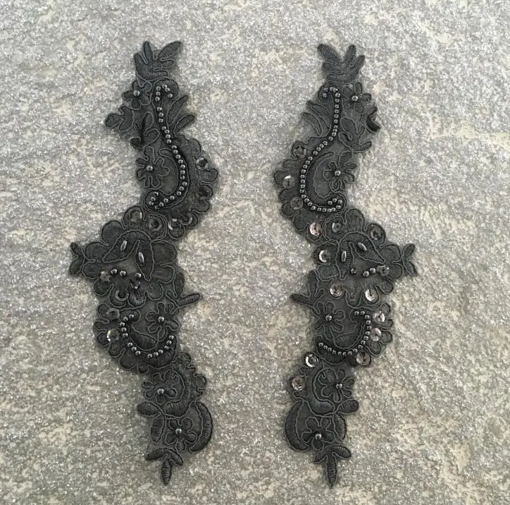 Кружевная аппликация 1 пара 23*7 5 см/9 2*3''|lace applique patch|lace appliquepearl lace |