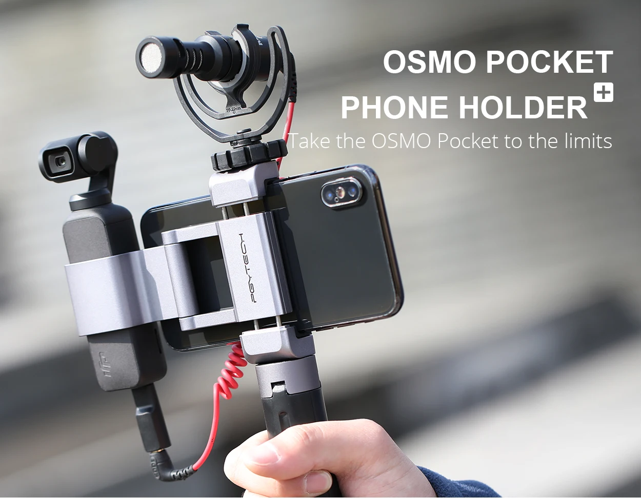 Новая версия PGYTECH OSMO Карманный держатель для телефона плюс складной алюминиевый кронштейн для DJI OSMO Карманный ручной карданный держатель аксессуары