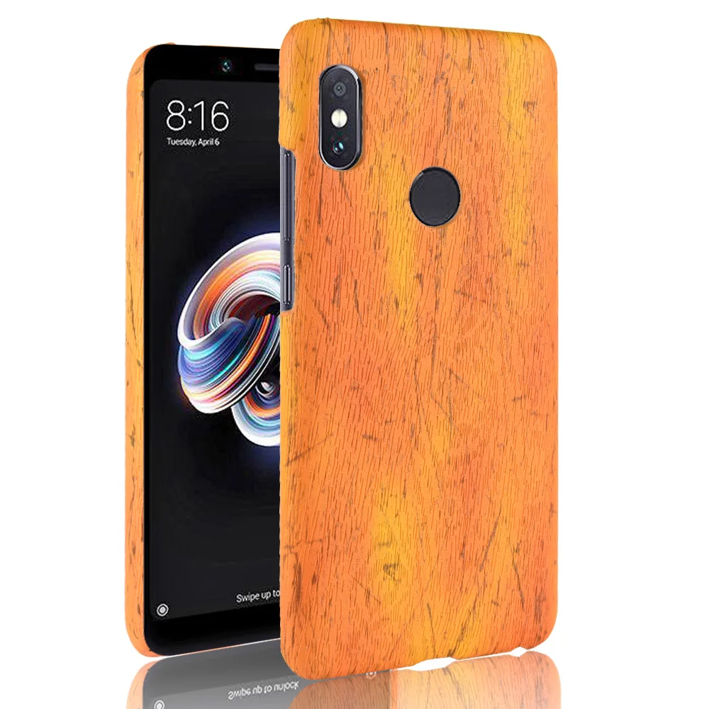 Кожаный чехол Woodern в ретро-стиле для Xiaomi Redmi Note 5 Pro Жесткий Чехол кожи на красном Mi