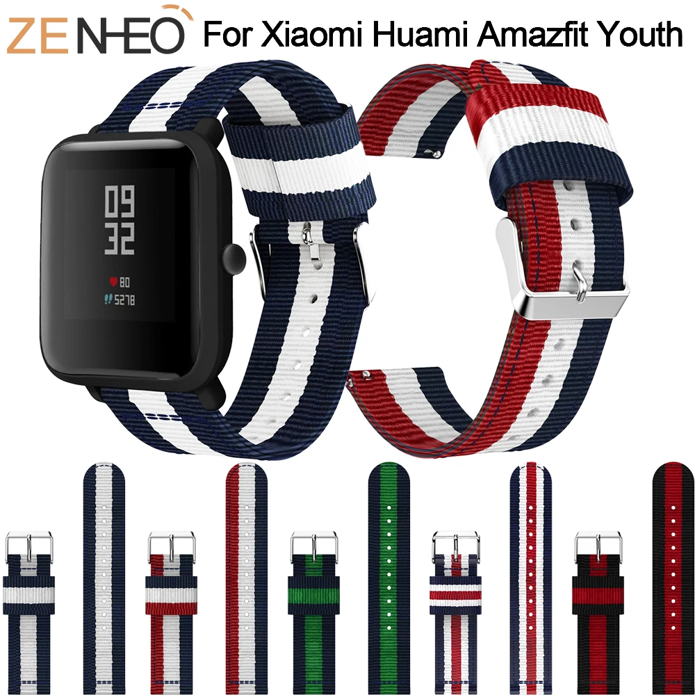 

Nylon Watch Strap For Xiaomi Huami Amazfit Bip BIT PACE Lite Youth Band Watchband Replacement Bracelet For Huami Amazfit Bip