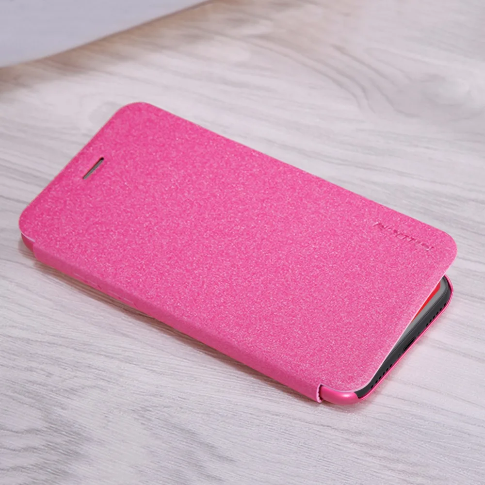 Чехол книжка NILLKIN для iPhone Xs Max XR X Блестящий Матовый кожаный чехол Apple