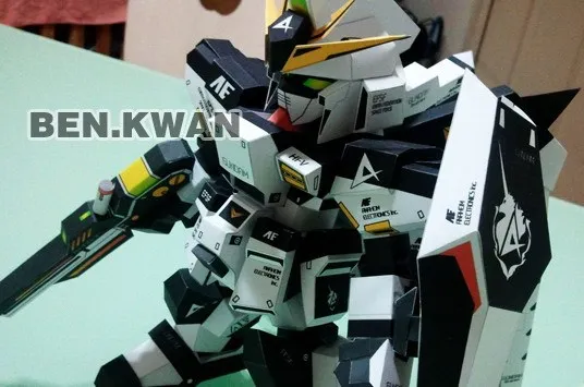 3D модель бумаги RX 93 Hi v / Manatee Gundam (черная воспалительная установка водяного