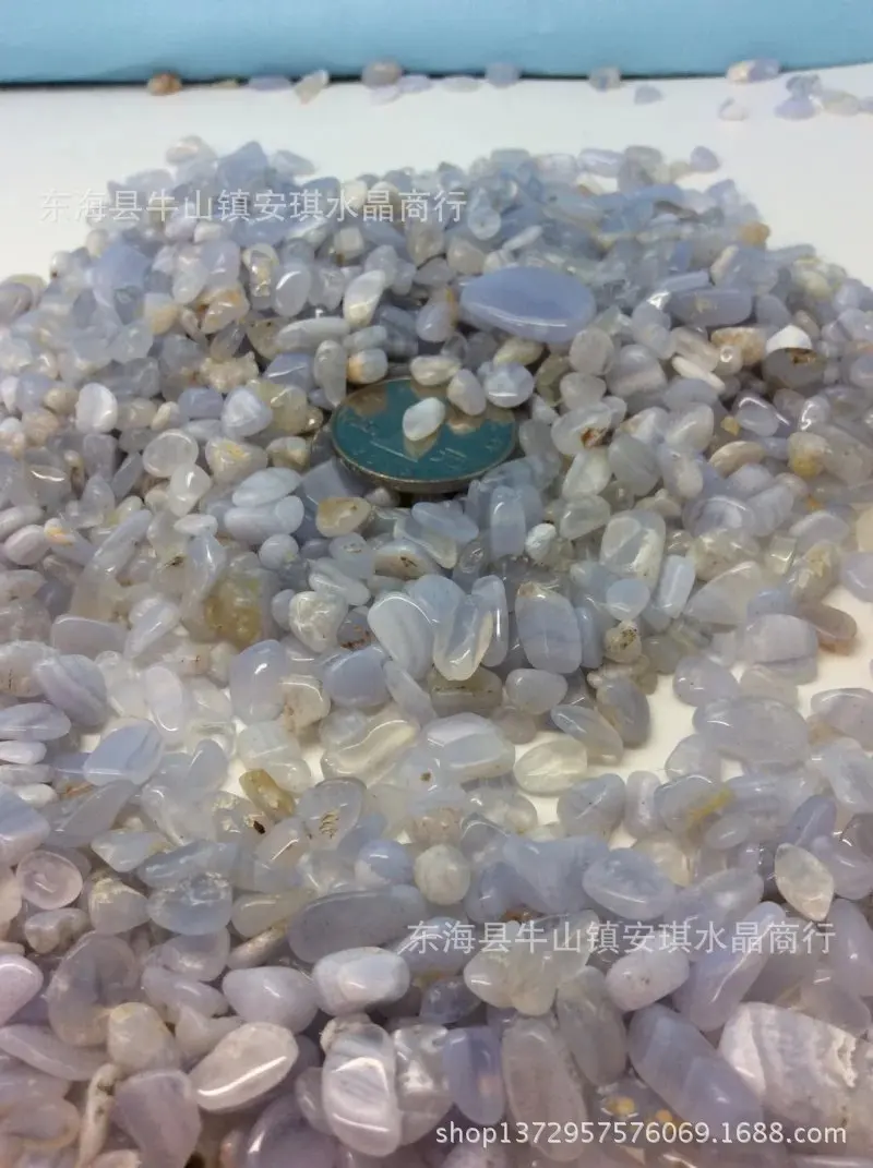 Природный халцедон гравия высокое качество синий Degaussing Fish Tank Stone Defense Radiation | Дом и