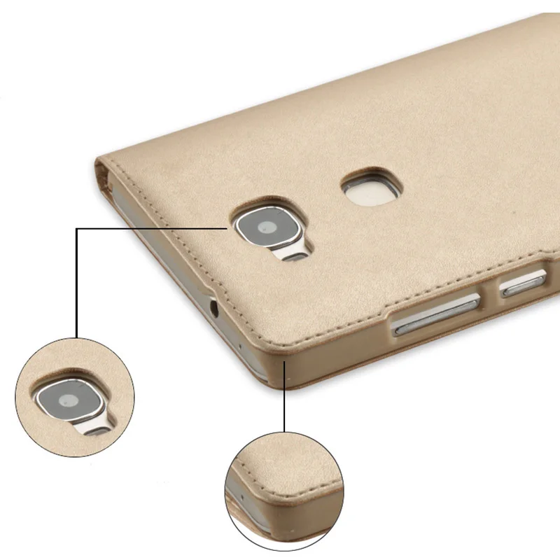 Чехол для Huawei Honor 5X Роскошный чехол из искусственной кожи с откидной крышкой GR5