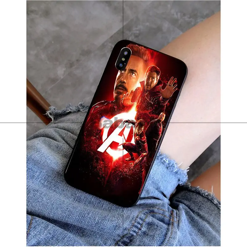 Babaite Marvel Мстители Бесконечность войны черный ТПУ Мягкий силиконовый чехол для телефона iPhone X XS MAX 6 6S 7 7plus 8 8Plus 5 5S XR