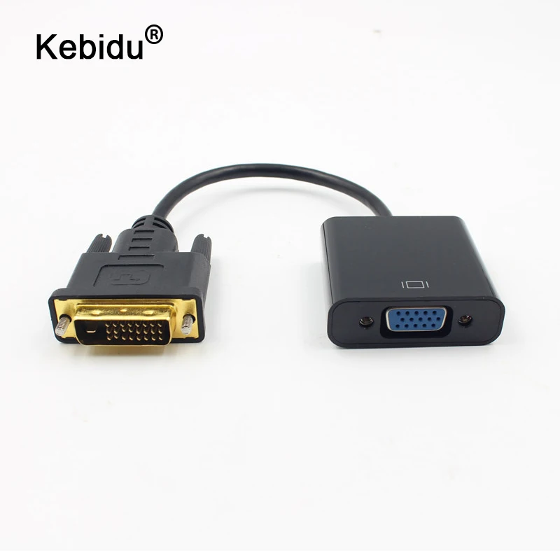Kebidu 1080P HDMI DVI Мужской к VGA Женский видео конвертер адаптер 24 + 1 Pin 25 DVI-D кабель с