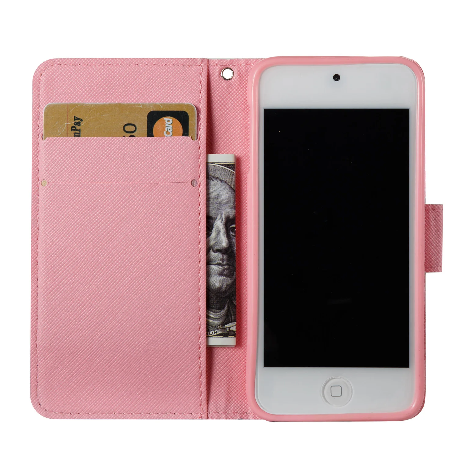 Adsorption Painting PU Leather Phone Case For iPod Touch 5 th5 &ampTouch 6 th6 Flip Wallet Stand Cover case | Мобильные телефоны и