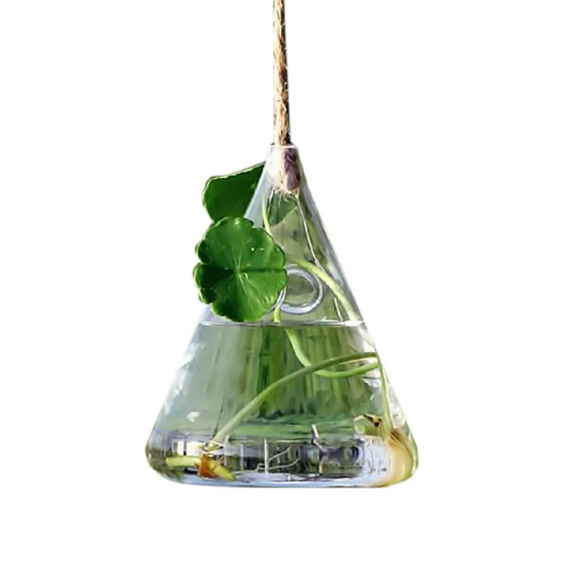 1 шт. Оригинальный Геометрический Прозрачное Стекло Висячие Ваза Завод Цветок