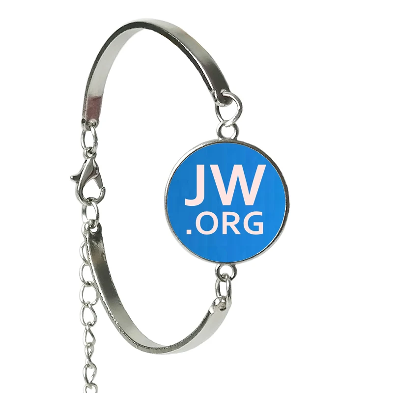 JW. Орг браслет &quotбез крови&quot Иеговы Стекло кабошон с фото Браслеты серебряные