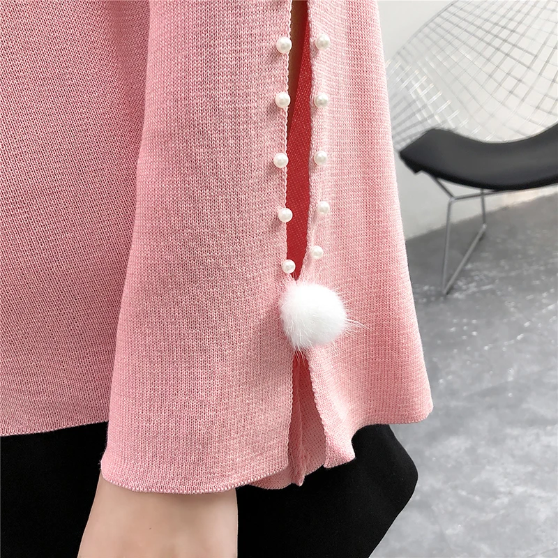 Women's Sweater 2018 Autumn Winter Knitted Cotton Pullover Women Plus Size Fashion Christmas Female Elegant Tops | Женская одежда