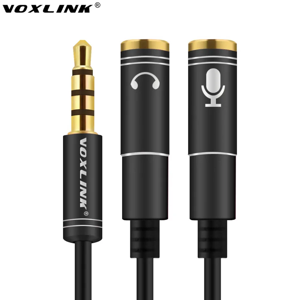 Voxlink 3.5 мм разъем для наушников аудио Y Splitter кабель 1 Мужской 2 Женский стерео