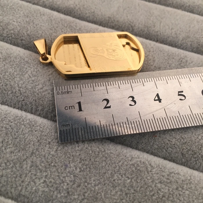 Медаль из нержавеющей стали с изображением Иисуса кулон цепочка золотого цвета