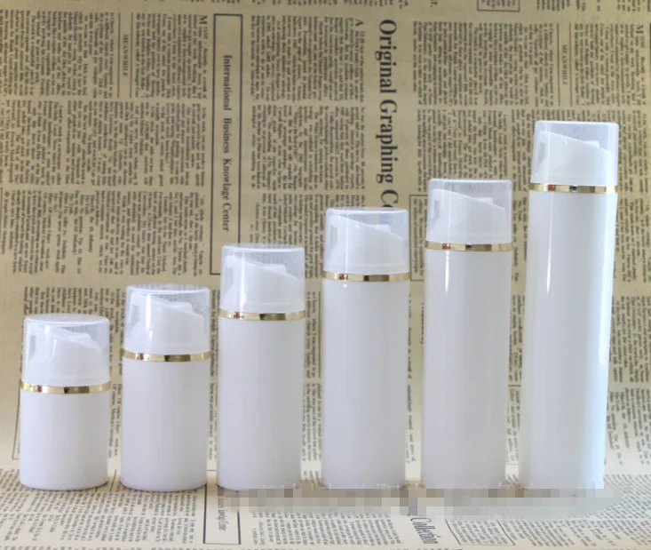 2017 новинка 100 шт. прозрачная бутылка для косметики с золотым краем 30ml50ml80ml100ml120ml150ml