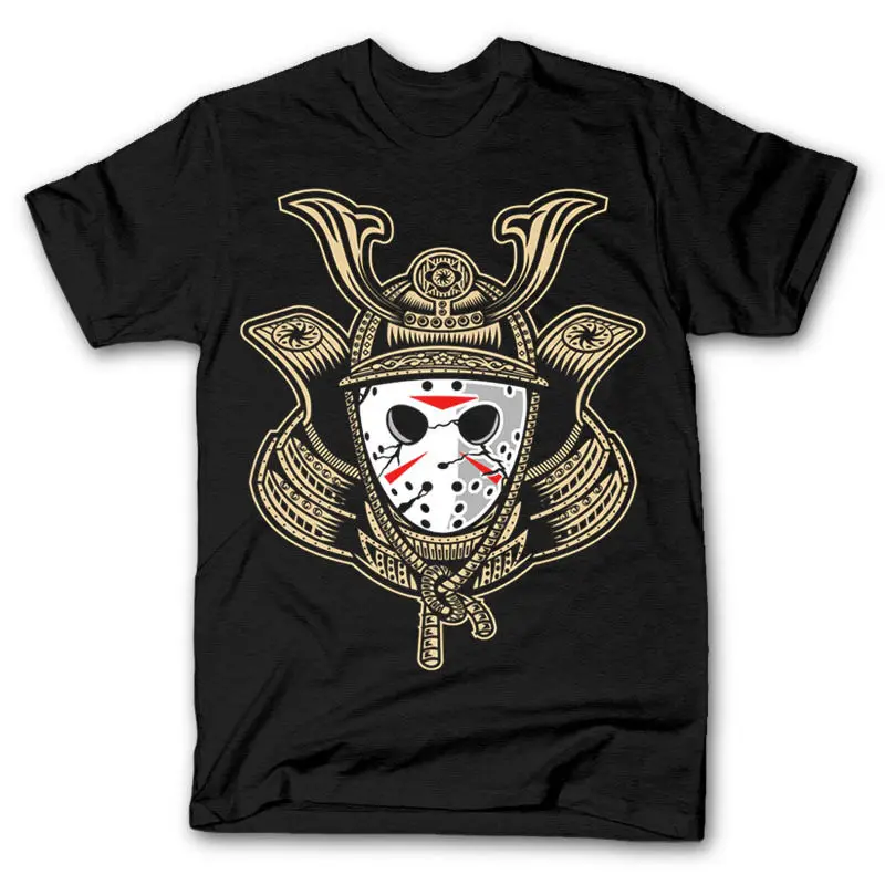 Новые футболки Забавные топы новые унисекс samarai jason mask восточные машупы dtg мужские