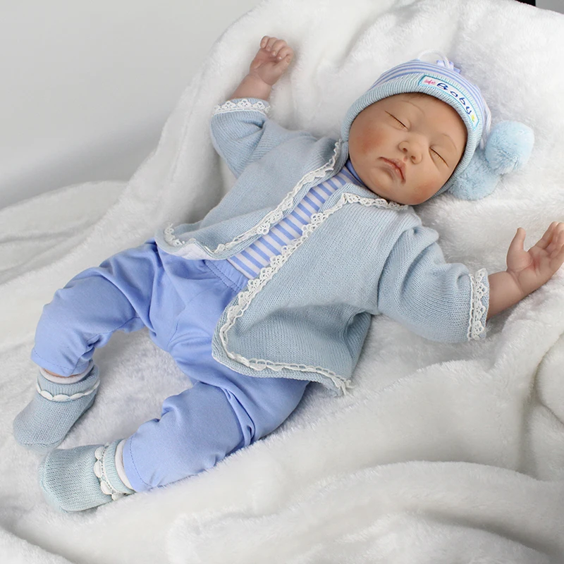55 см силиконовые куклы Reborn Baby живая кукла Bebe очаровательные виниловые Boneca для