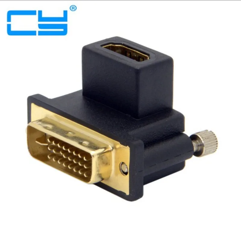 

90 Degree Up & Down Angled DVI Male To HDMI-compatible-Female Swivel Adapter For Computer & HDTV & Graphics Card