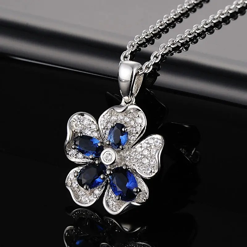 Женский кулон из серебра 925 пробы с цирконием|925 sterling silver pendant|silver pendantsterling pendants |