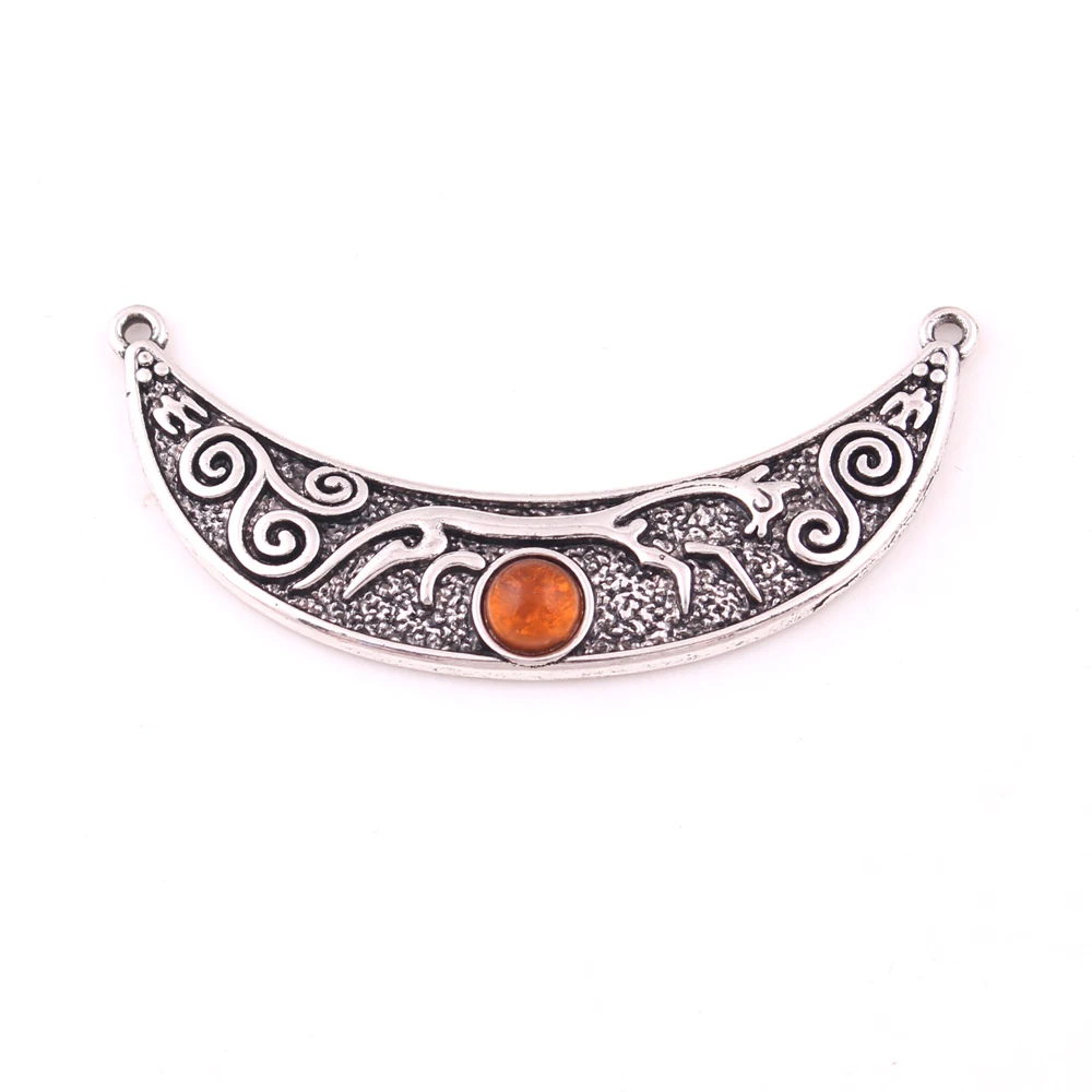 Нордический амулет модный серебряный шарм Rhiannon Epona лунный камень viking charm |