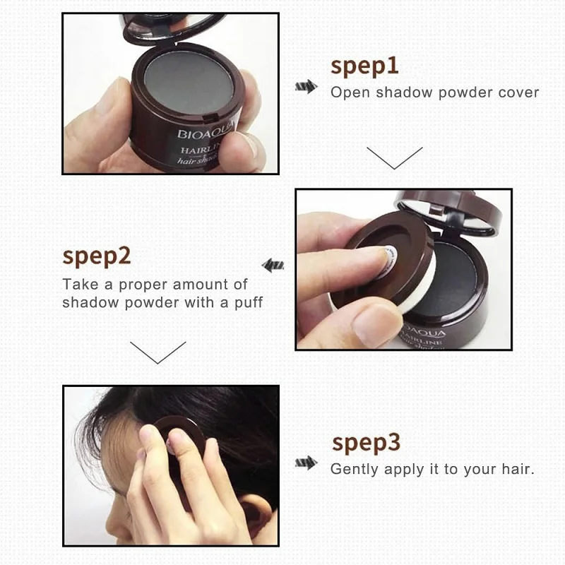 4 Colors Hair Shadow Powder Hairline Repair Hair Shadow Trimming Powder Makeup Hair Natural Cover