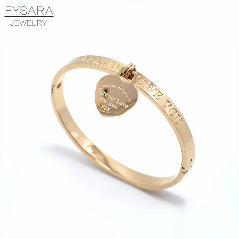 FYSARA роскошный бренд Pulseira браслет из нержавеющей стали и цвета розового золота