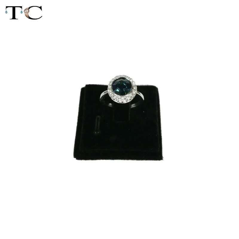 Подставка держатель для колец черная бархатная витрина ювелирных украшений