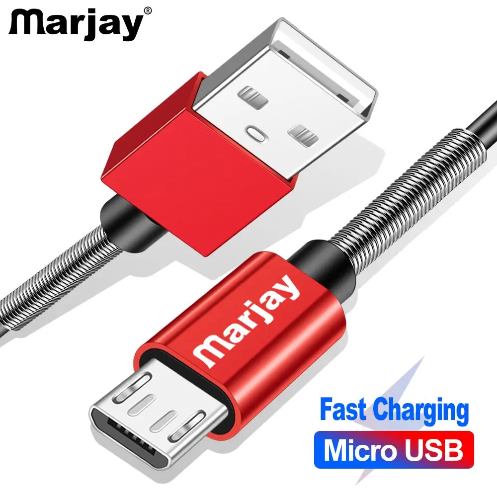 Marjay Micro Usb кабель 5 в 2,4 А зарядный кабель для быстрой зарядки для samsung Xiaomi телефонный кабель для зарядного устройства Microusb шнур плоский провод